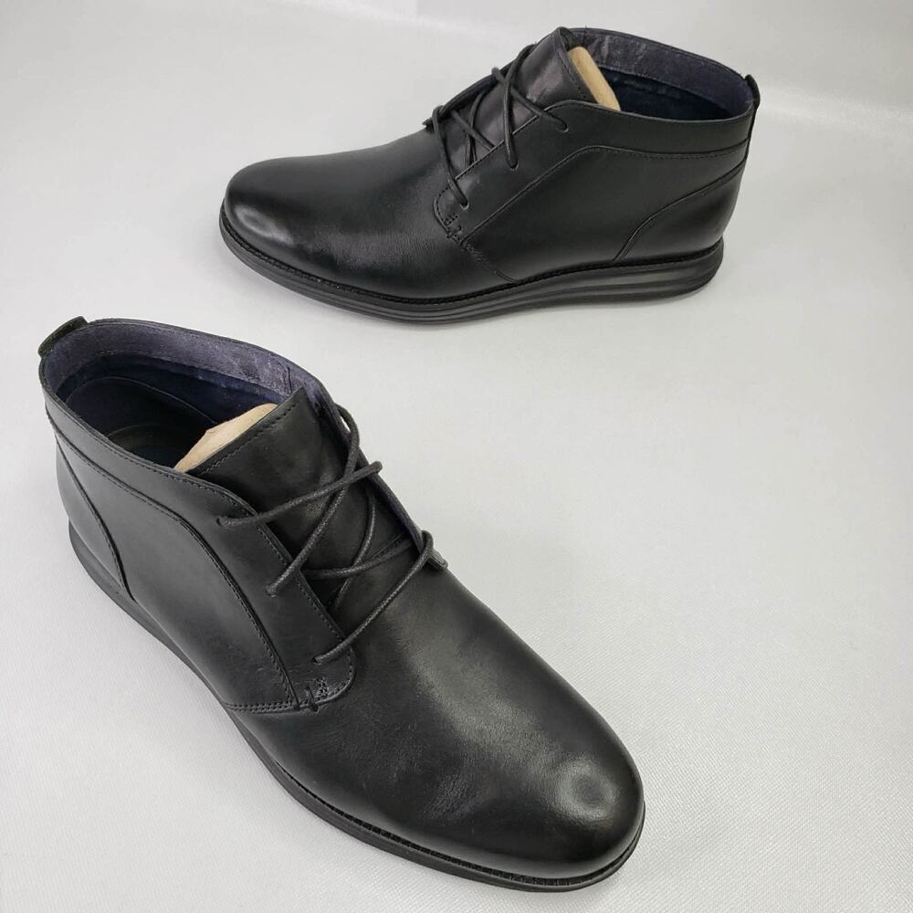Cole Haan Men’s Original Grand Chukka Boots Black Leather Size 10.5M Lace Up